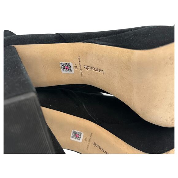 Larroude Dolly Platform Boot in Black Suede Size 10 - Picture 8 of 8